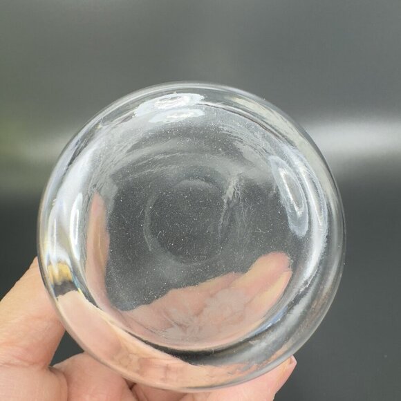 Vintage Pasabahce Etched Glass Vase Clear Floral Pattern With Sticker Turkey VTG - Picture 4 of 11